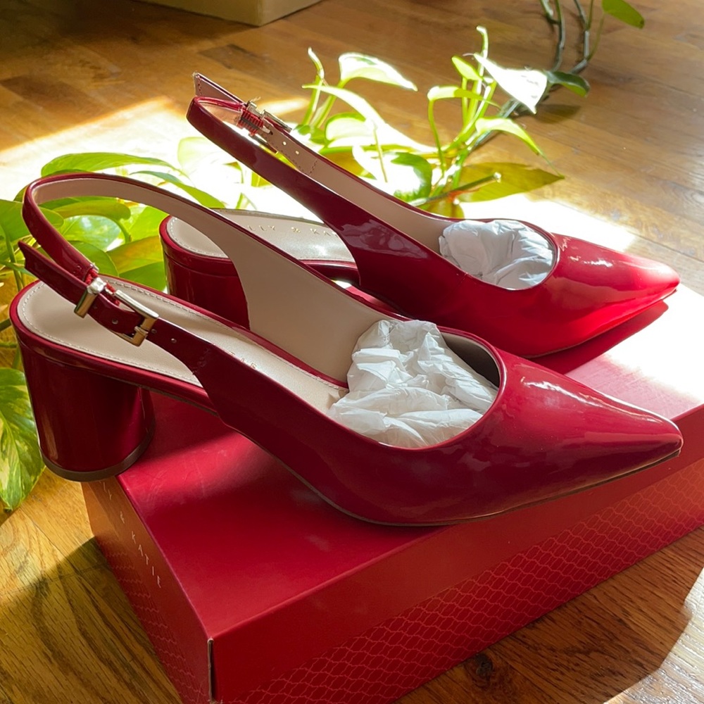 Kelly & Katie Red sling back heels size 8